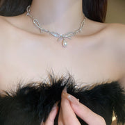 Elegant Style rhinestones women's choker