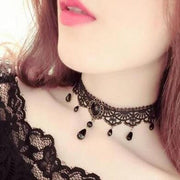 Lace inlay rhinestones women's choker