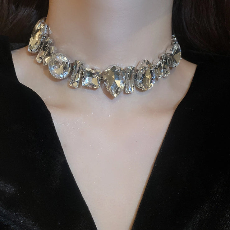 Elegant Style rhinestones women's choker