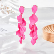 Flower Petal drop earrings