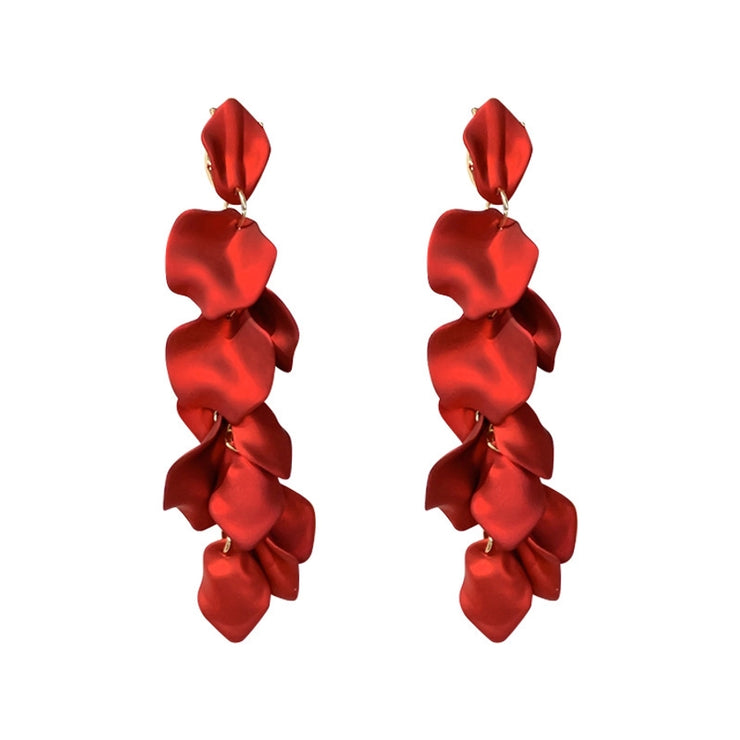 Flower Petal drop earrings