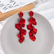 Flower Petal drop earrings