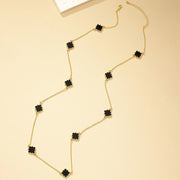 Modern style geometric long necklace