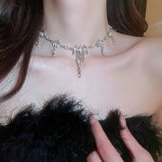 Elegant Style rhinestones women's choker