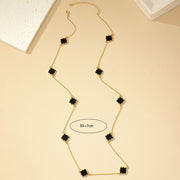 Modern style geometric long necklace