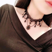 Lace inlay rhinestones women's choker