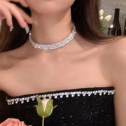 Elegant Style rhinestones women's choker