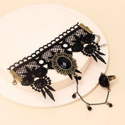 retro palace gothic lolita dark lace bracelet