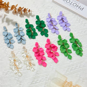 Flower Petal drop earrings