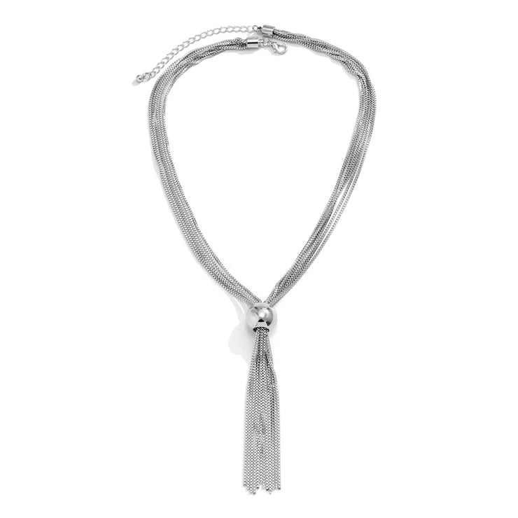 Jewelry Modern Style Simple Style Classic Style Irregular Tassel CCB Iron Copper Necklace