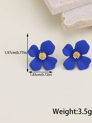 Buttercup flower stud earrings covered in 18k gold