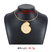 Coil shaped Shell Choker Necklace