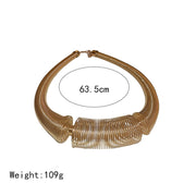 Nordic style gold color choker