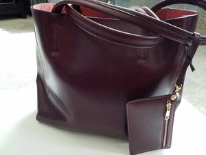 Modern Ladies Handbag from Genuine Leather (wallet included) - ENUBEE