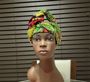 African Style- Waxprint Head Scarf /Tie
