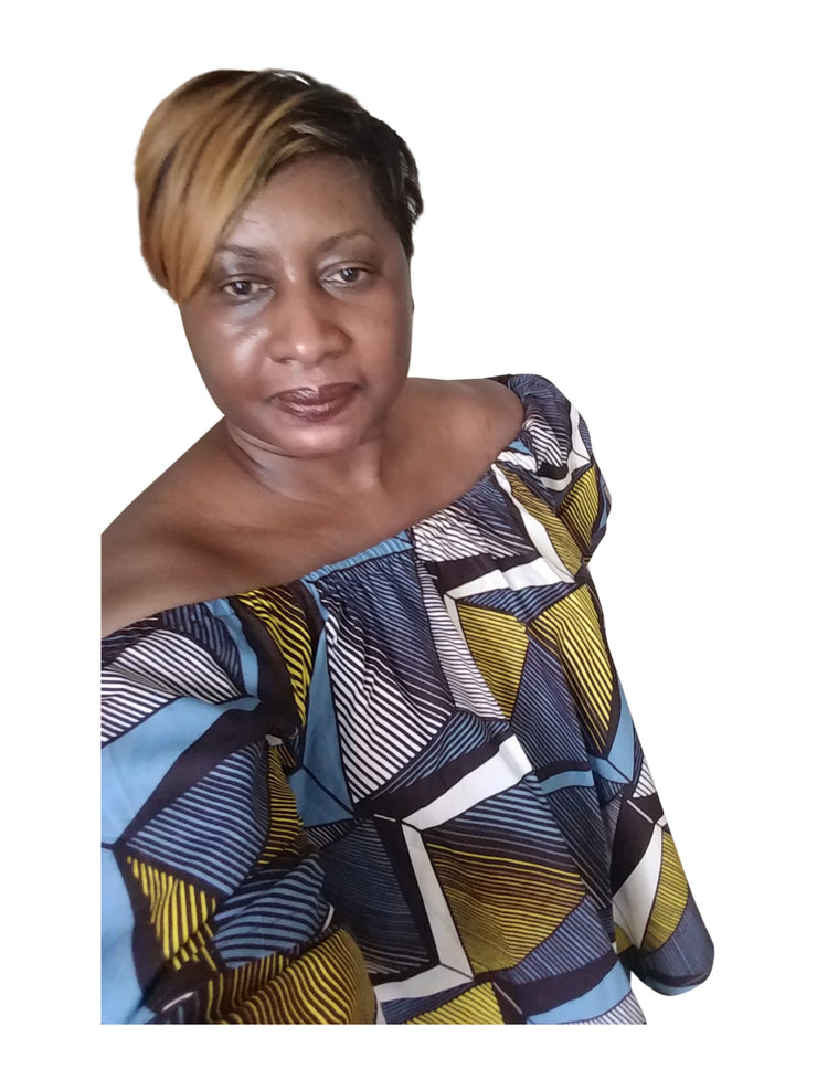 Ankara! Off (or on) Shoulder Multi Pattern Blouse - ENUBEE