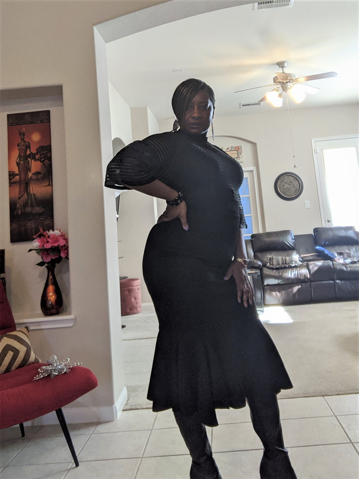 Curvy Dresses with fluffed sleeves