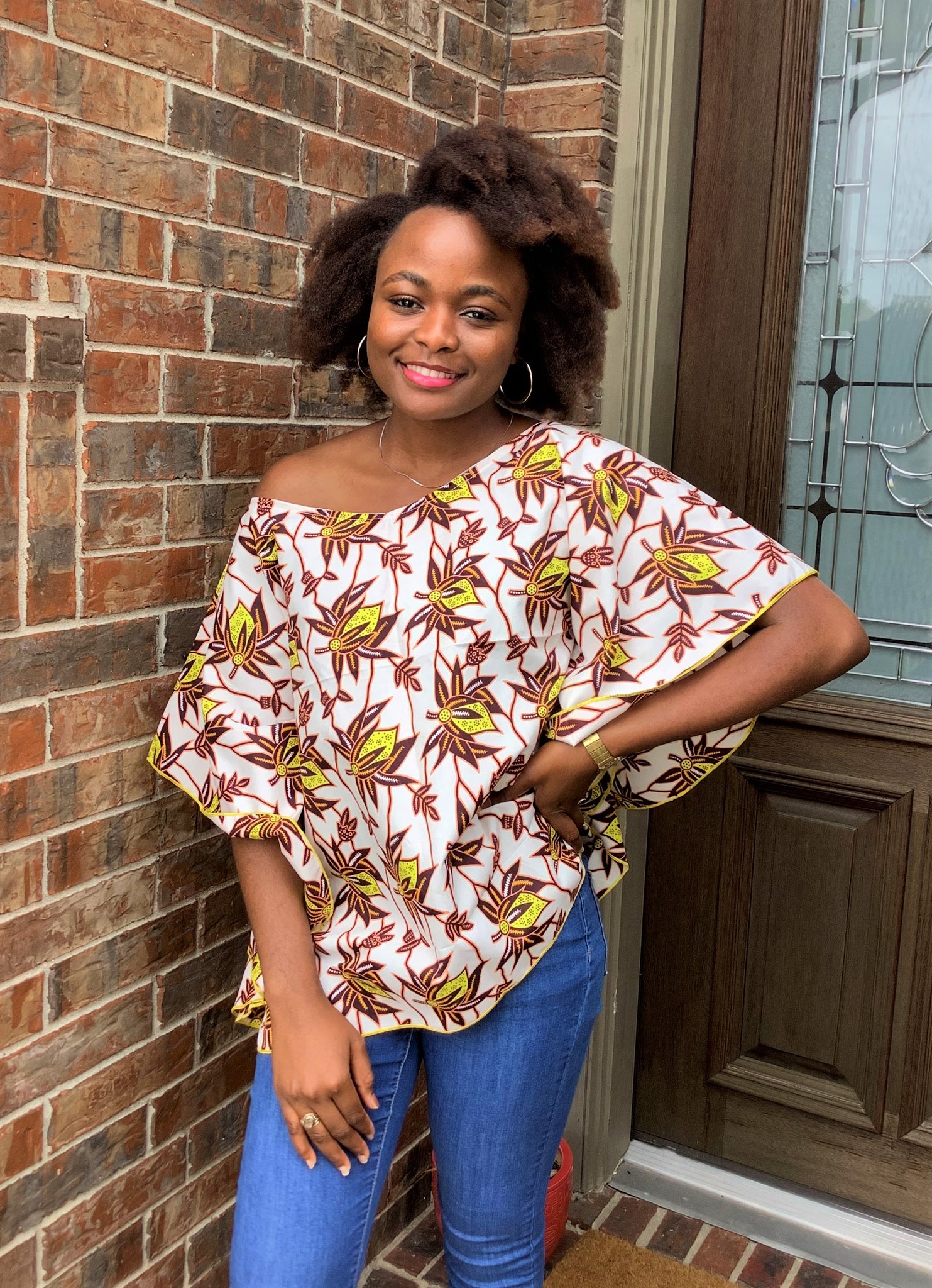 African Style: Butterfly Crop Top (one-size fits up to16 US)