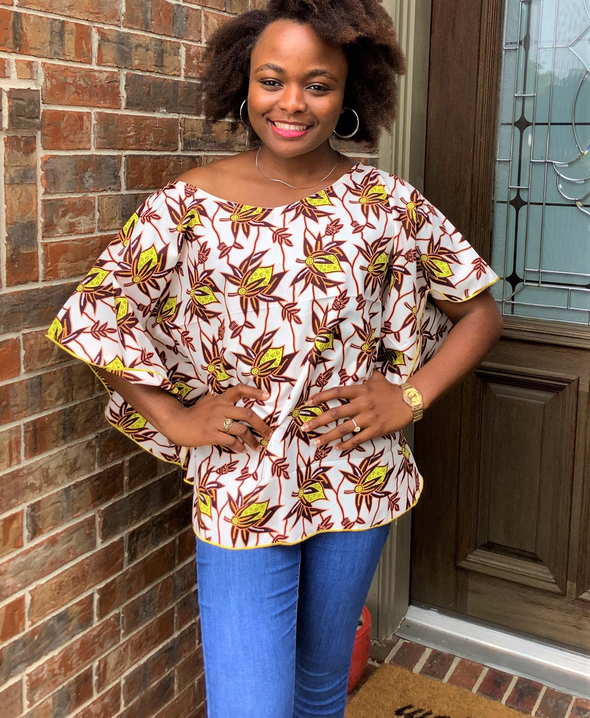 African Style: Butterfly Crop Top (one-size fits up to16 US)