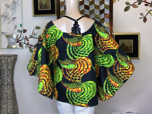 African Style: Butterfly Crop Top (one-size fits up to16 US)
