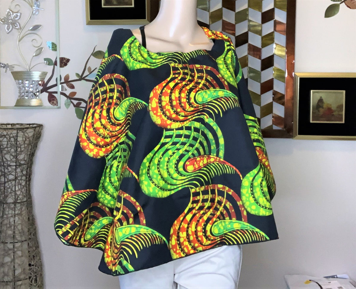 African Style: Butterfly Crop Top (one-size fits up to16 US)