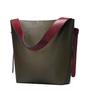 Multi Colored Large Ladies Handbag (Genuine Leather), accessories - ENUBEE