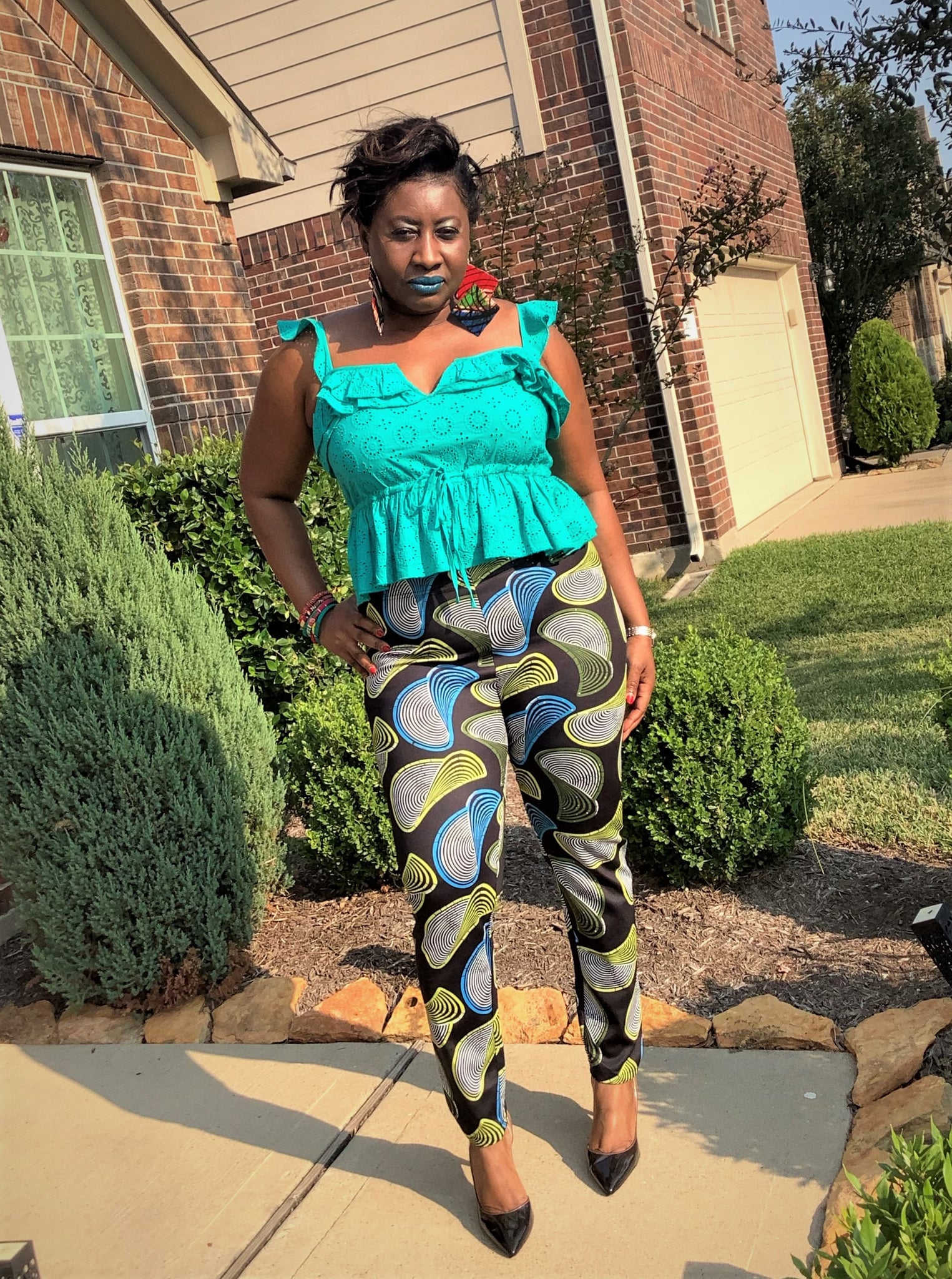 African Ankara Print Women Two Pieces Ankara Set Tunic Top and High Waist  Pants African Wear African Fashion African Clothing - Etsy