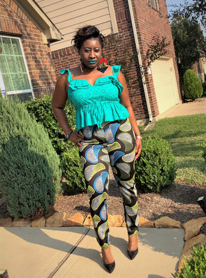 African Style: African print jeggings