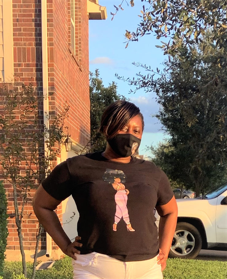 Enubee Black Woman T Shirts- (short sleeve Black)