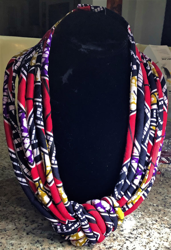 African Print Necklace set- Multi Color