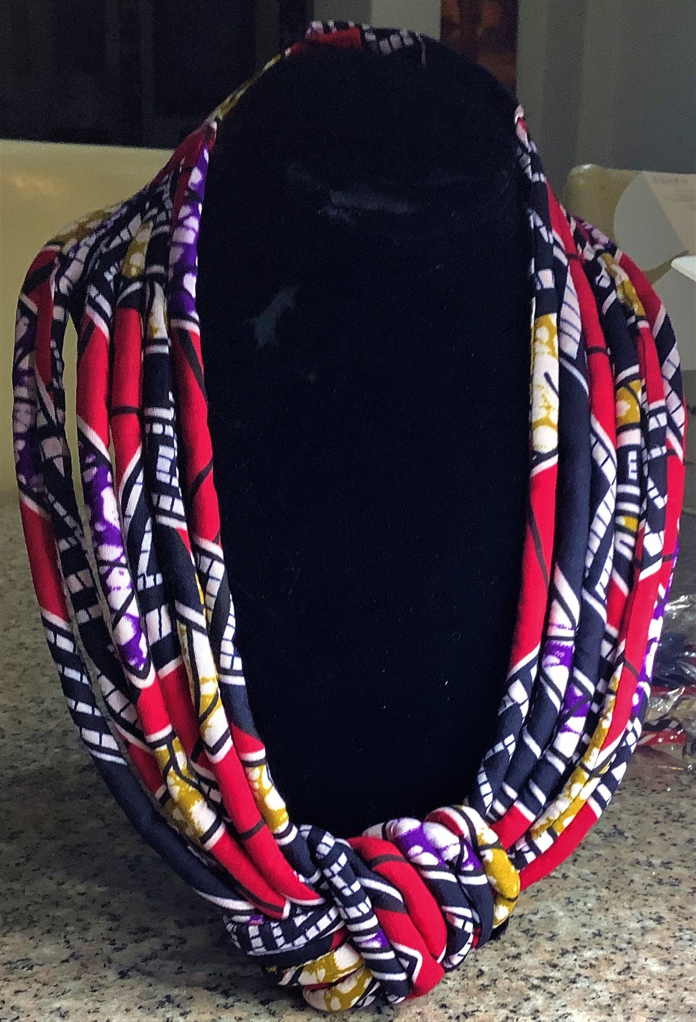 African Print Necklace set- Multi Color
