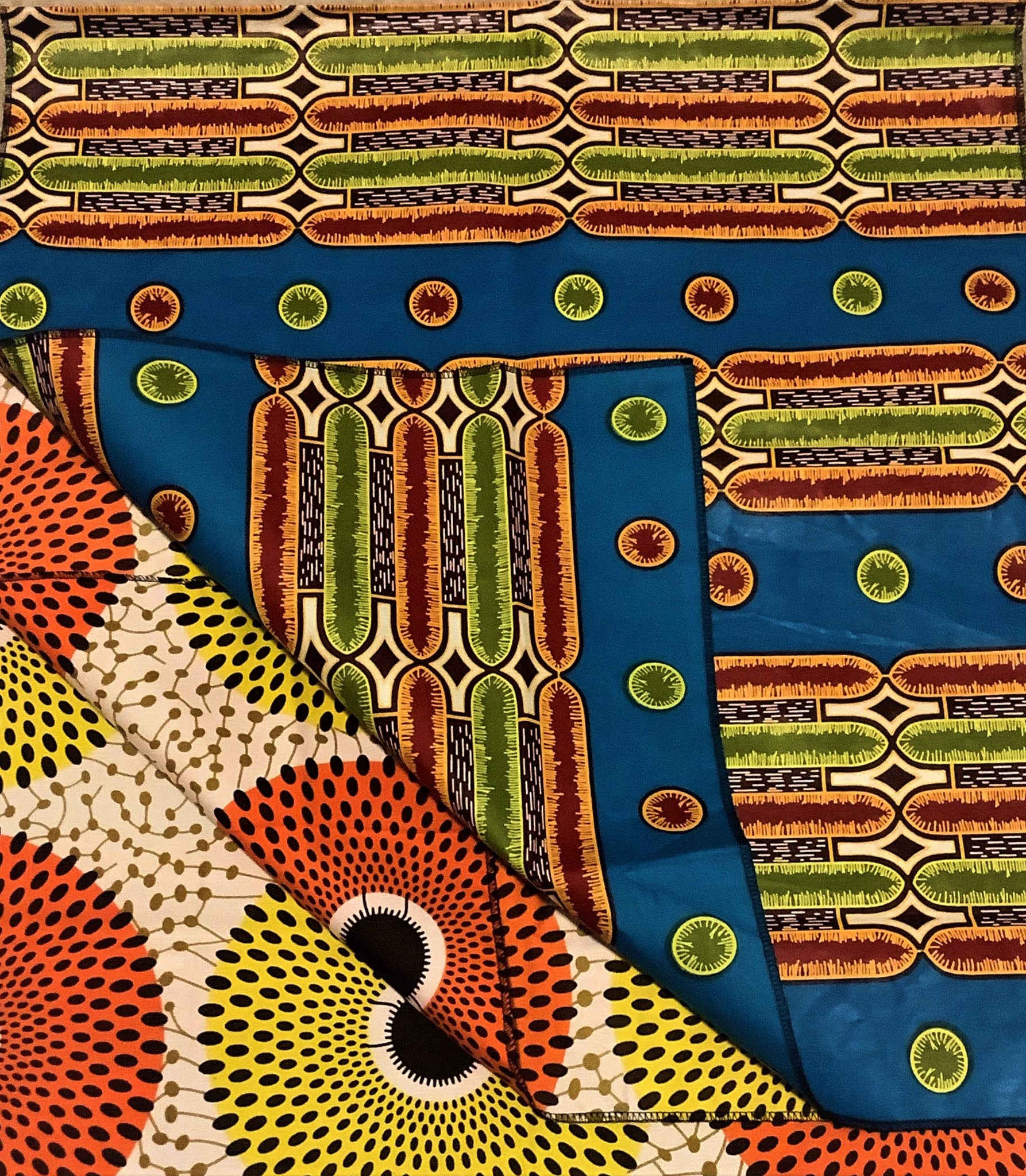 African Style- Double Fabric Waxprint Head Scarf /Tie – ENUBEE