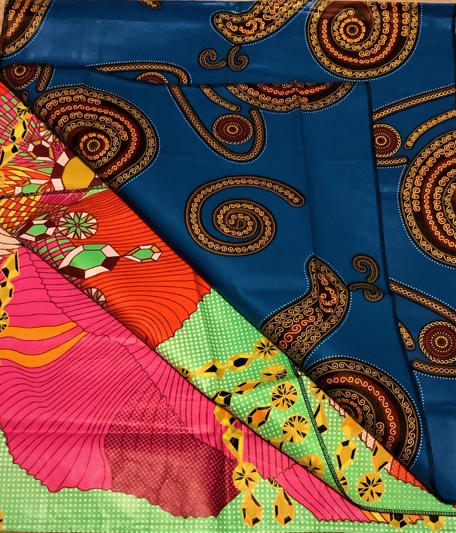 African Style- Double Fabric Waxprint Head Scarf /Tie