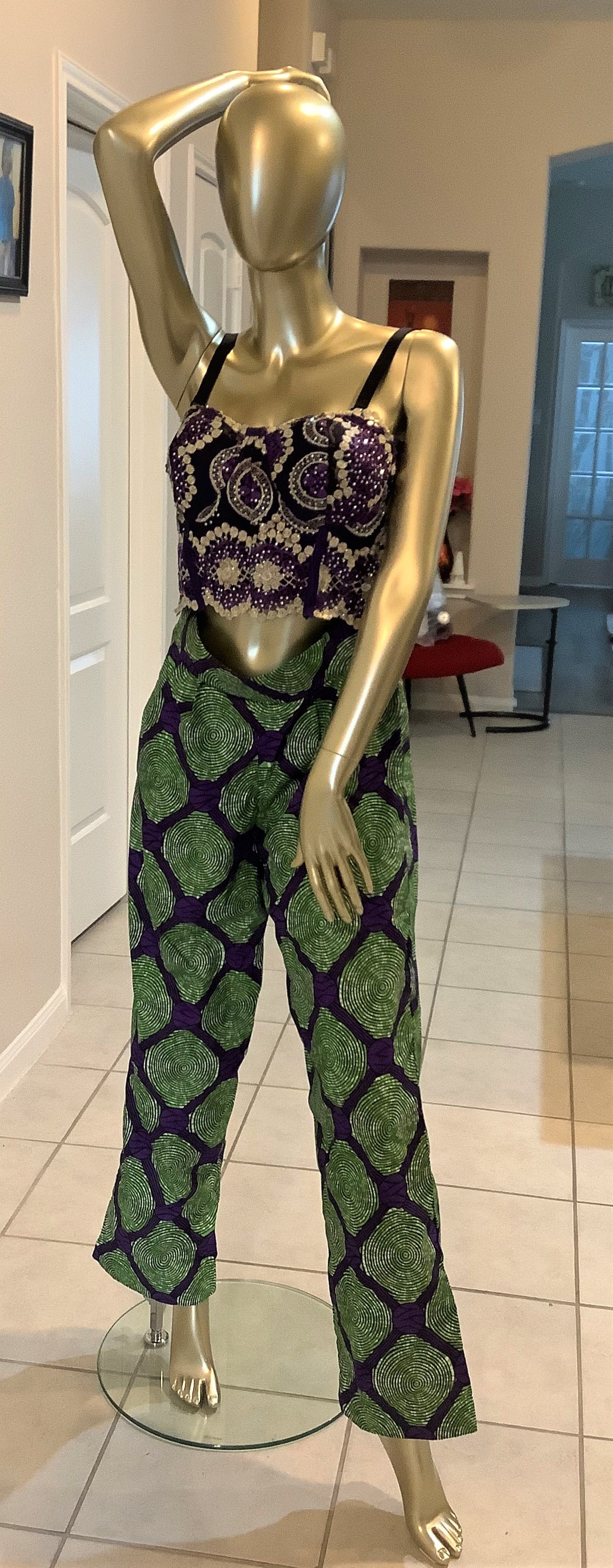 Estilo africano: set de pantalones bustier