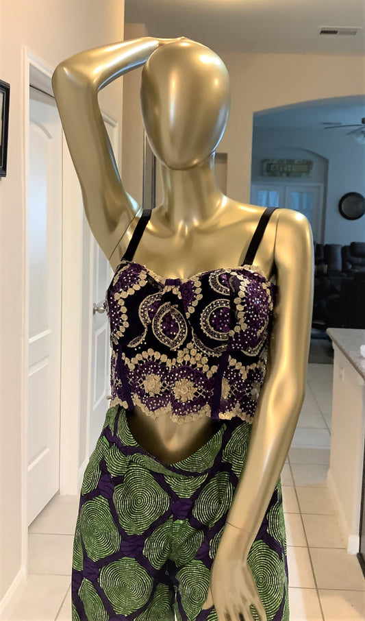 Estilo africano: set de pantalones bustier