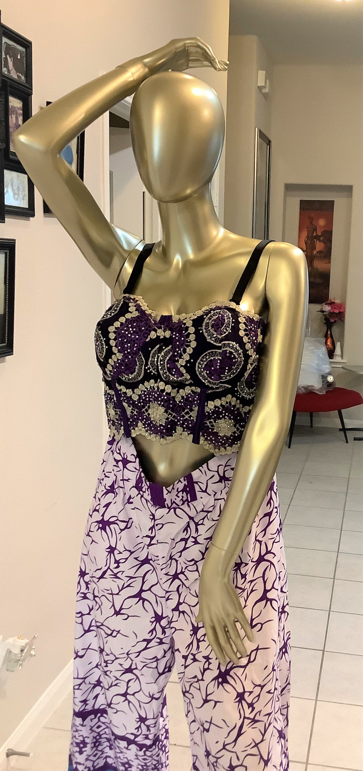 Estilo africano: set de pantalones bustier